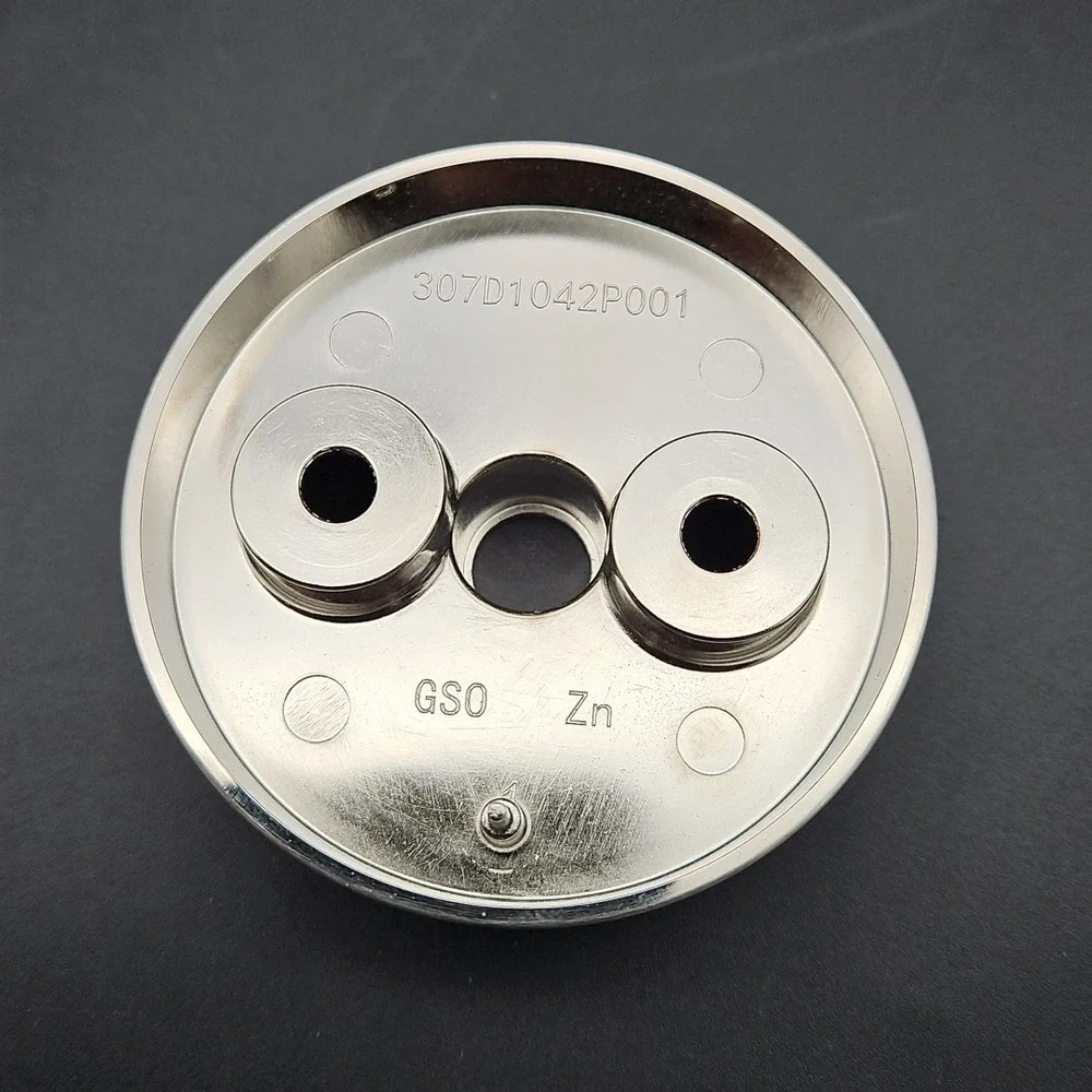 GE Cafe Oven 307D1042P001 Brushed Stainless Knob Bezel GSO Zn 1 OEM 307D1042P001